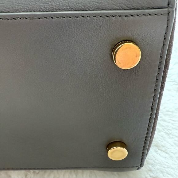 SAINT LAURENT Calfskin Crocodile Embossed Medium Moujik Top Handle Authentic - Picture 14 of 16